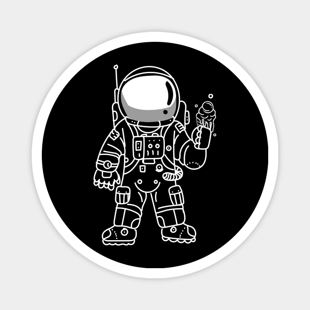 Astronaut  ice cream Magnet by Vin Zzep